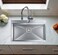 ELITE MK7650 Top Mount Stainless Steel Kitchen Sink &ndash; Single Bowl Modern Sink with Rust-Resistant Finish