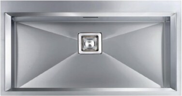 ELITE MK8650SS Top Mount Stainless Steel Kitchen Sink &ndash; Single Bowl Matte Finish Sink with Heavy-Duty Construction