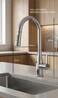 CM R1048 Pull-Out Kitchen Faucet &ndash; Chrome Kitchen Mixer Tap with Dual Spray Modes &amp; Single Handle Control