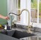 CM R1048BG Pull-Out Kitchen Faucet &ndash; Gold Finish with Dual Spray Modes &amp; Modern Kitchen Design