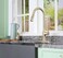 CM R1048BG Pull-Out Kitchen Faucet &ndash; Gold Finish with Dual Spray Modes &amp; Modern Kitchen Design