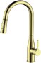 CM R1048BG Pull-Out Kitchen Faucet &ndash; Gold Finish with Dual Spray Modes &amp; Modern Kitchen Design