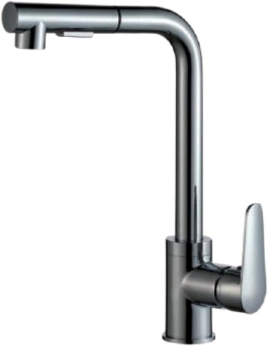 CM 90277MISCCRM Kitchen Faucet &ndash; Chrome Pull-Out Faucet with Extractable Shower, Dual Spray Modes &amp; Swivel Spout