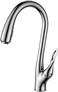CM OB-D96 Pull-Out Kitchen Faucet &ndash; Brushed Nickel Spring Faucet with M25 Cartridge &amp; Flexible EPDM Hose