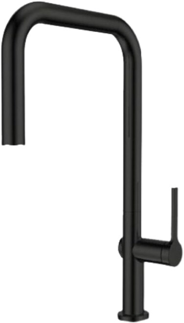 CM OB-D123 Pull-Out Kitchen Faucet &ndash; Matte Black Finish with Dual Spray Modes &amp; Modern Design