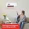Sanford 2000W Wall Mount Fan Heater   PTC Fast Heating   Remote Control &amp; Manual Operation   2 Heat Settings &amp; Fan Only   Timer Function   Overheat Protection   LED Indicator   White