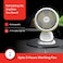 Sanford Rechargeable Portable Clip Fan &ndash; 2000mAh Battery, 5Hr Run Time, 3-Speed, 360&deg; Rotation, Strong Grip Clip, USB Charging (SF6664PCF) (WHITE)