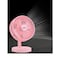 Sanford SF6668MFN Rechargeable Multi-Functional Table Fan &ndash; 2000mAh Battery, Up to 5Hrs Working, 3-Speed with Oscillation, USB Charging, Portable, Durable ABS Body (Pink)