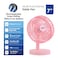 Sanford SF6668MFN Rechargeable Multi-Functional Table Fan &ndash; 2000mAh Battery, Up to 5Hrs Working, 3-Speed with Oscillation, USB Charging, Portable, Durable ABS Body (Pink)