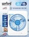 Sanford 12" Rechargeable Box Fan with LED Lights &amp; USB Output - 3 Speeds, 4-Hour Timer, AC/DC Operation