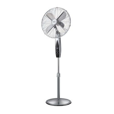 Sanford 16&quot; Metal Stand Fan with Remote Control - 55W, LED Display, 3-Speed, 12-Hour Timer