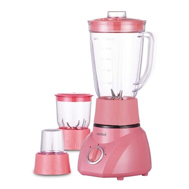 Sanford 3-in-1 Blender - 400W Heavy Duty Motor, 1.6L Capacity, SUS #304 Stainless Steel Blades, 2 Speed &amp; Pulse Control, Overheat Protection for Blending, Mincing &amp; Milling, SF5525BR