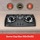 Sanford 3-Burner Glass Gas Hob, Tempered Glass with Cast Iron Burners, Pulse Ignition &amp; Low Gas Consumption for LPG
