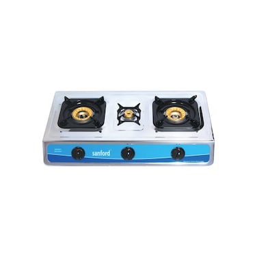 Sanford SF5310GC 3-Burner Stainless Steel Gas Stove, Tabletop Cooktop with Auto Ignition &amp; Low Gas Consumption