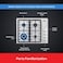 Sanford 4 Burner Gas Hob with Auto Electric Ignition, Blue Flame, Brushed Stainless Steel Body, Cast Iron Pan Support, and Low Gas Consumption, SF5455GH