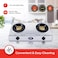 Sanford 2-Burner Gas Stove, Heavy Cast Iron Burners, Low Gas Consumption, Auto Ignition, Stainless Steel Body SF5356GC
