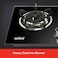 Sanford 2 Burner Gas Hob with Pulse Ignition, 8mm Tempered Glass, and Cast Iron Burners, Model SF5403GC