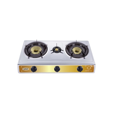 Sanford Stainless Steel 3-Burner Gas Stove with Auto Ignition and Blue Flame, SF5357GC-B