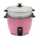 Sanford 2.2L Automatic Rice Cooker with Non-Stick Pot, 900W Power, and Transparent Glass Cover, Model SF1190RC (Pink)