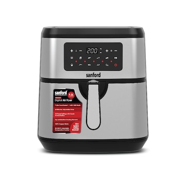Sanford SF2460AF Dual Heating Digital Air Fryer, 9.2L, 2200W Heating, 10 Preset Settings, Top &amp; Bottom Heating Element, Oil-Free Cooking, Fry, Bake, Grill, Roast Functions, 50-200&deg;C,