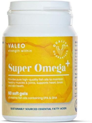 Valeo Super Omega+ &ndash; Omega-3 Fish Oil 1200mg With EPA &amp; DHA, 60 Softgels, Supports Heart, Brain, Eye &amp; Joint Health, Healthy Cholesterol &amp; Anti-Inflammatory Support