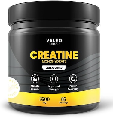 Valeo Creatine Monohydrate Powder 300g (85 Servings), Micronized &amp; Pure Creatine For Muscle Growth, Strength, Power &amp; Recovery, Unflavored, Easy-Mix Workout Supplement For Men &amp; Women