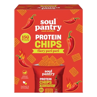 Soul Pantry - Protein chips - Fiery peri peri - Pack of 10