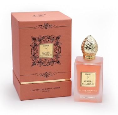 Prince Parfums Dubai - Story of Vanille Patchouli For Women - 3.4 Ounces - Extrait de Parfum - Alluring Floral Fusion of Vanilla, Patchouli &amp; Tonka Bean - Scent of Seductive Allure &amp; Timeless Elegance