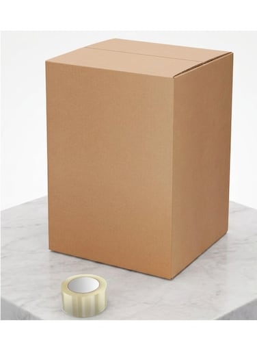 Heavy Duty Double Wall Corrugated Cardboard Moving Box For Packaging, Shipping And Storage With Clear Tape -1