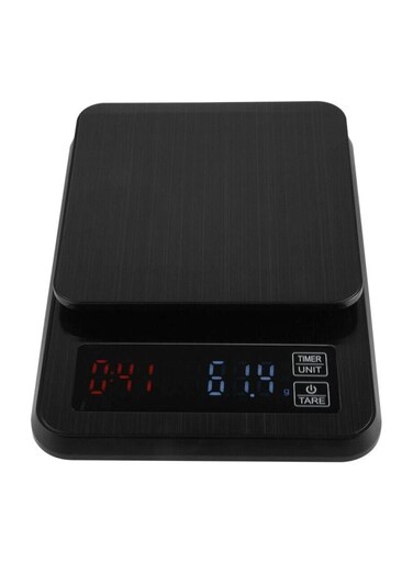 Digital Drip Coffee Scale Black 22x15x2.5cm