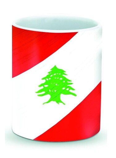Premium Flag Of Lebanon Designer Mug Red/White/Green 325ml