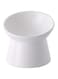 LIONWEI LIONWELI White Small ceramic Raised Cat Bowls, Tilted Elevated Food or Water Bowls, Stress Free, Backflow Prevention, Dishwasher and Microwave Safe, Lead &amp; Cadmium Free