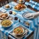 Plastic Sufra Disposable Plastic Table Cover Roll (100 Sheets) &ndash; Waterproof Disposable Tablecloth for Dining, Picnic, Party &amp; Catering (Pack of 4)