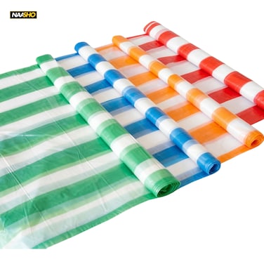 Plastic Sufra Disposable Plastic Table Cover Roll (100 Sheets) &ndash; Waterproof Disposable Tablecloth for Dining, Picnic, Party &amp; Catering (Pack of 4)