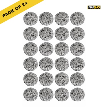 Heavy Duty Stainless Steel Scrubber Pads &ndash; Rust-Resistant Multipurpose Kitchen Cleaning Scrubbers for Pots, Pans, Grills, Stove &amp; Sink (Pack of 24)