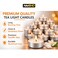 100 Pack Tea Light Candles &ndash; Long Burning Smokeless Dripless White Tealights for Wedding, Party, Home Decor, Spa &amp; Emergency Lighting (pack of 2)