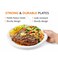 Heavy Duty Disposable Plates &ndash; White Party Plates for Catering, Birthday Parties, Weddings &amp; Events (Pack of 80)