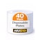 Heavy Duty Disposable Plates &ndash; White Party Plates for Catering, Birthday Parties, Weddings &amp; Events (Pack of 40)