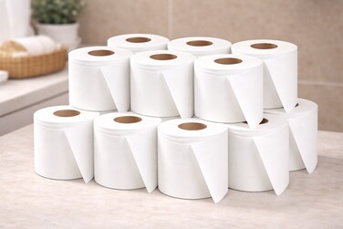 Toilet Paper Rolls &ndash; Soft &amp; Strong Household Bath Tissue, Absorbent Bathroom Paper Rolls for Home &amp; Daily Use (Pack of 12)