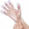 Disposable Clear Plastic Gloves Pack of 200 &ndash; Food Safe, Powder-Free Polyethylene Gloves for Cooking, Cleaning, Hair Coloring &amp; Household Use