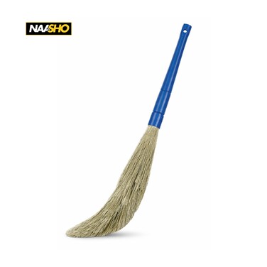Heavy Duty Whisk Broom with Long Handle &ndash; Indoor Floor Sweeping Brush for Home, Kitchen, Garage &amp; Office Cleaning