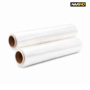 Strong Stretch Wrap for Packing &amp; Shipping &ndash; Clear Plastic Pallet Wrap for Moving and Storage Protection (Pack of 2)