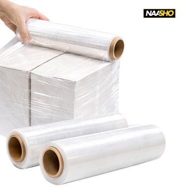 Strong Stretch Wrap for Packing &amp; Shipping &ndash; Clear Plastic Pallet Wrap for Moving and Storage Protection (Pack of 2)