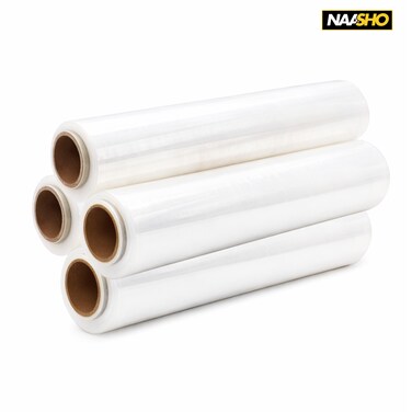 Strong Stretch Wrap for Packing &amp; Shipping &ndash; Clear Plastic Pallet Wrap for Moving and Storage Protection (Pack of 4)