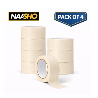 Heavy Duty Masking Tape for Painting, Home Repair &amp; DIY Projects &ndash; Easy Tear Paper Tape (Pack of 4)