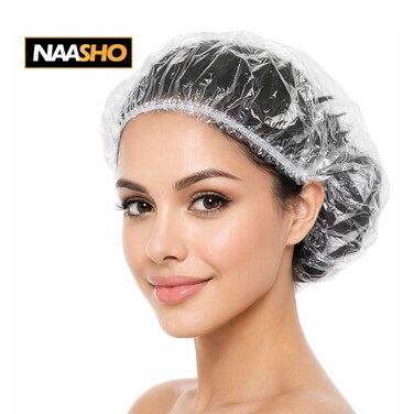 Disposable Shower Caps 200 PCS &ndash; Waterproof Clear Hair Caps for Shower, Spa, Salon &amp; Hair Treatment