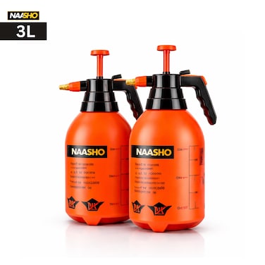 Premium 3L Pump Sprayer Bottle &ndash; Multi-Purpose Garden Pressure Sprayer for Plants, Car Wash, Cleaning &amp; Disinfecting &ndash; Durable &amp; Leakproof Design (Pack of 2)