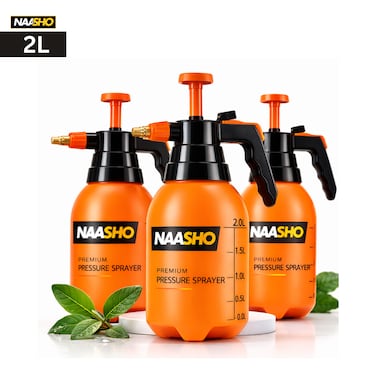 Premium 2L Pump Sprayer Bottle &ndash; Multi-Purpose Garden Pressure Sprayer for Plants, Car Wash, Cleaning &amp; Disinfecting &ndash; Durable &amp; Leakproof Design (Pack of 3)