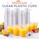 Premium Disposable Clear Plastic Cups &ndash; Durable Party Drinking Cups for Juice, Soda, Cocktails &amp; Events &ndash; Crystal Clear Design (Pack of 100)