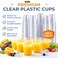 Premium Disposable Clear Plastic Cups &ndash; Durable Party Drinking Cups for Juice, Soda, Cocktails &amp; Events &ndash; Crystal Clear Design (Pack of 50)